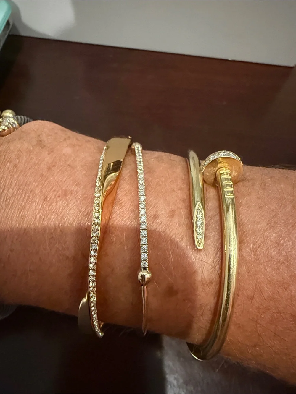 kate spade gold crystal twist bangle bracelet